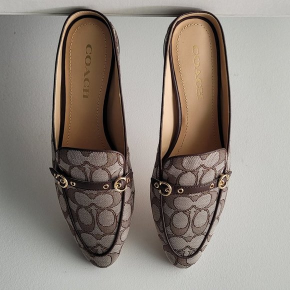 $129 *NEW* COACH Irene Mule Oak/Maple (8.5 & 9.5) - Picture 12 of 12